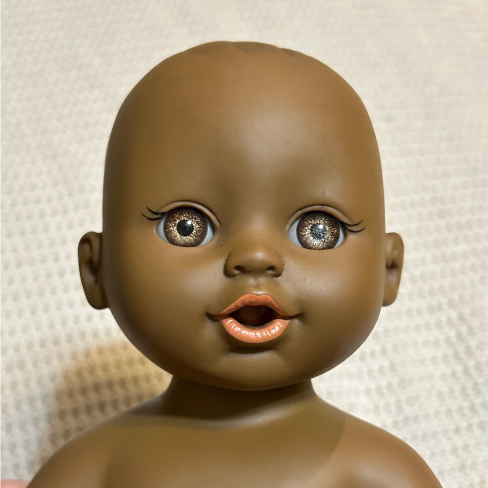 African American Baby Doll Brown Eyes Rare Soft Body 10” Gender Neutral